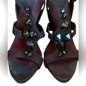 Nine West Aubergine strappy mirrored stiletto size 9